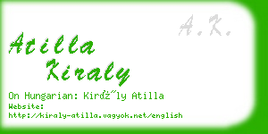 atilla kiraly business card